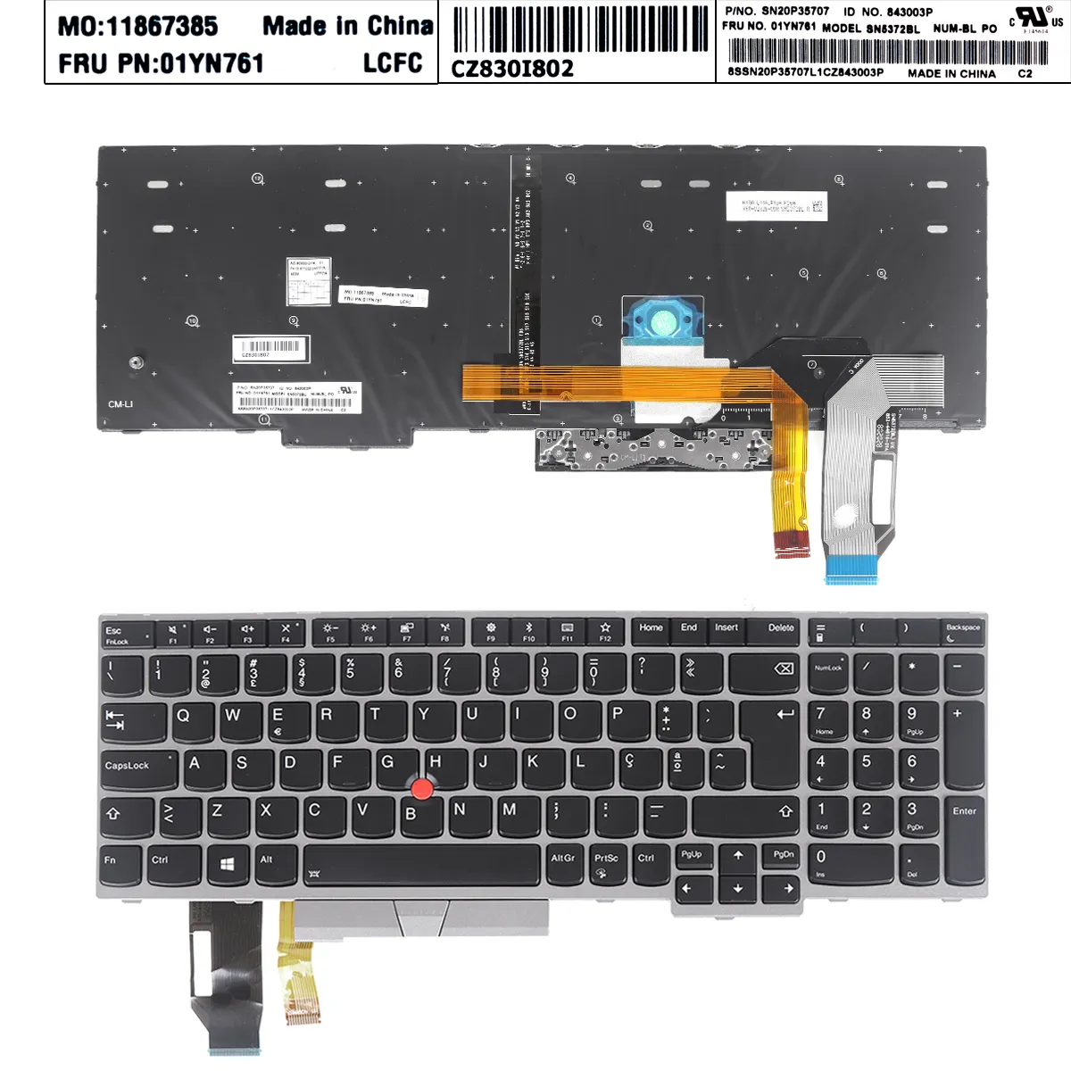 Picture of IBM Thinkpad E580 L580 BLACK FRAME BLACK (Backlit，with point stick ,For Win8) OEM
